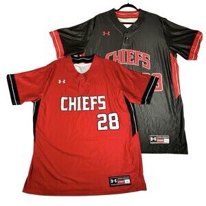 UNDER ARMOUR Sports Jersey #28 CHIEFS Lot Of 2 Red And Black
